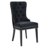 1. "Rizzo Dining Chair, Velvet, Set of 2 in Black - Elegant and comfortable seating"