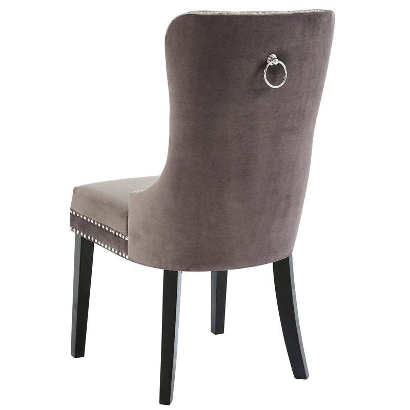 3. "Set of 2 Grey and Black Dining Chairs - Perfect for Modern and Contemporary Interiors"