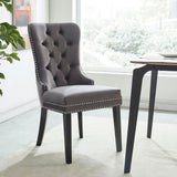 4. "Rizzo Dining Chair - Sleek Design with Plush Velvet Upholstery"