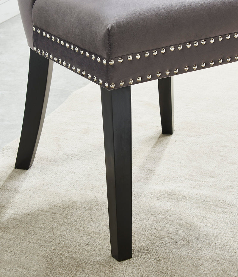 5. "Grey and Black Velvet Chairs - Enhance Your Dining Experience with Style"