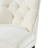 5. "Ivory and Black Rizzo Side Chair - Contemporary design with a touch of sophistication"