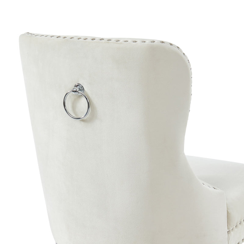 6. "Velvet Rizzo Side Chair, Set of 2 - Enhance your dining experience with comfort and style"