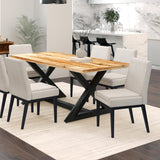 2. "Beige Fabric and Black Cortez Dining Chair, Set of 2 - Stylish and versatile addition to any dining space"