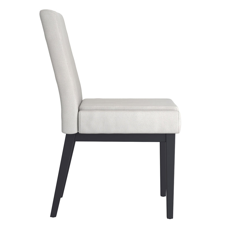 4. "Beige Fabric and Black Cortez Dining Chair Set - Perfect blend of style and comfort for your dining area"