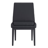 5. "Cortez Dining Chair, Set of 2, in Black Faux Leather - Comfortable and durable seating solution"