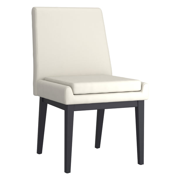 1. "Cortez Dining Chair, Set of 2, Beige Faux Leather and Black - Elegant and Comfortable Seating"