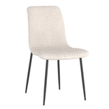 1. "Brixx Dining Chair, Set of 2, Beige Fabric and Black - Stylish and comfortable seating for your dining area"