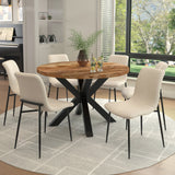 2. "Beige Fabric and Black Brixx Dining Chair, Set of 2 - Enhance your dining space with these elegant chairs"