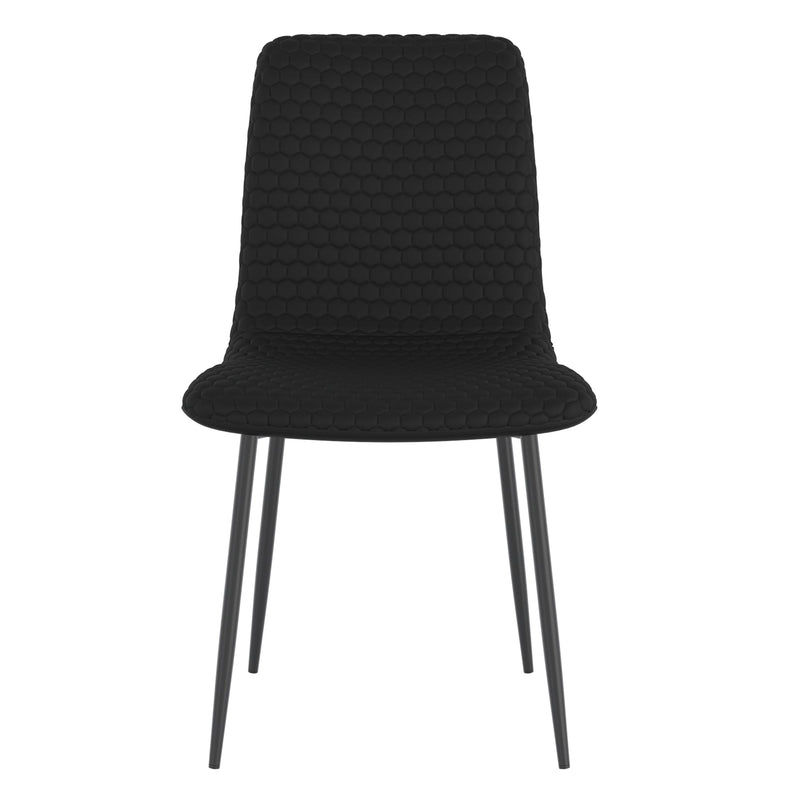 5. "Brixx Dining Chair, Set of 2, in Black Faux Leather - Comfortable and durable seating solution"
