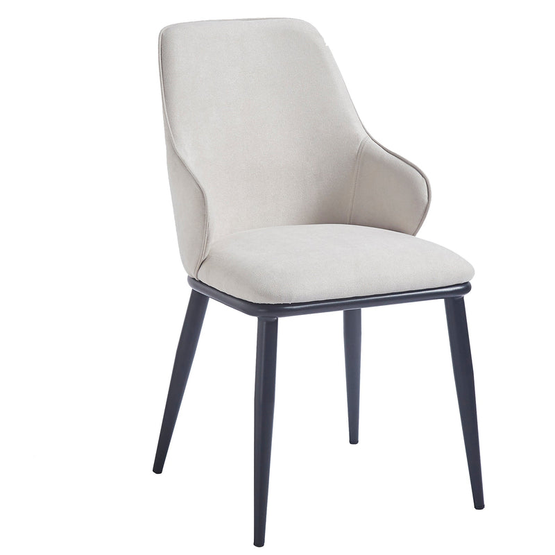 1. "Kash Dining Chair, Set of 2, Beige Fabric and Black - Elegant and comfortable seating"