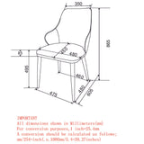 8. "Beige Fabric and Black Kash Dining Chair, Set of 2 - Comfortable seating solution for any occasion"