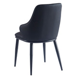 3. "Kash Dining Chair, Set of 2, in Black - Contemporary design with faux leather upholstery"