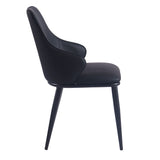 4. "Black Dining Chairs - Set of 2, ideal for adding a touch of elegance to your dining space"