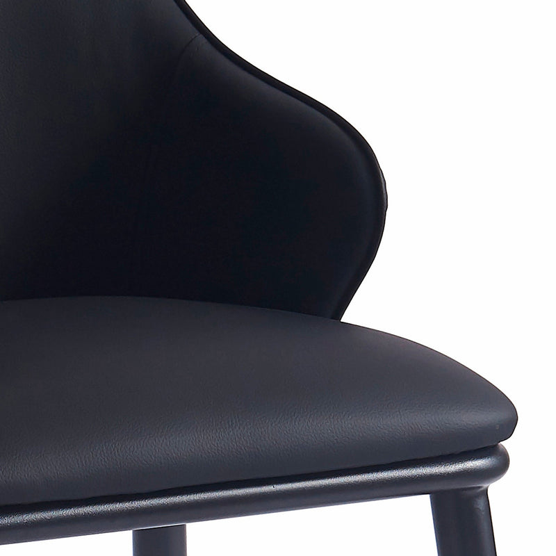 6. "Black Faux Leather Chairs - Set of 2, suitable for both residential and commercial use"