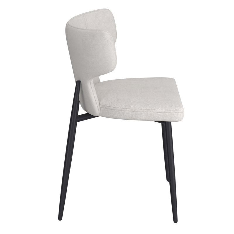 4. "Beige Fabric and Black Olis Dining Chair, Set of 2 - Enhance your dining experience with these chic chairs"