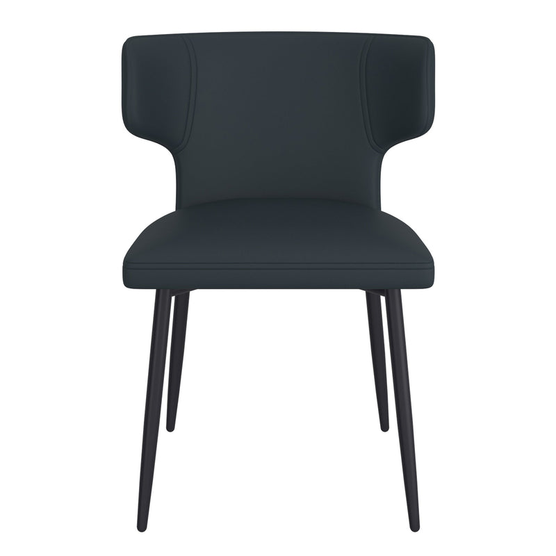 5. "Durable Olis Dining Chair, Set of 2, in Black Faux Leather and Black - Built to last for years"