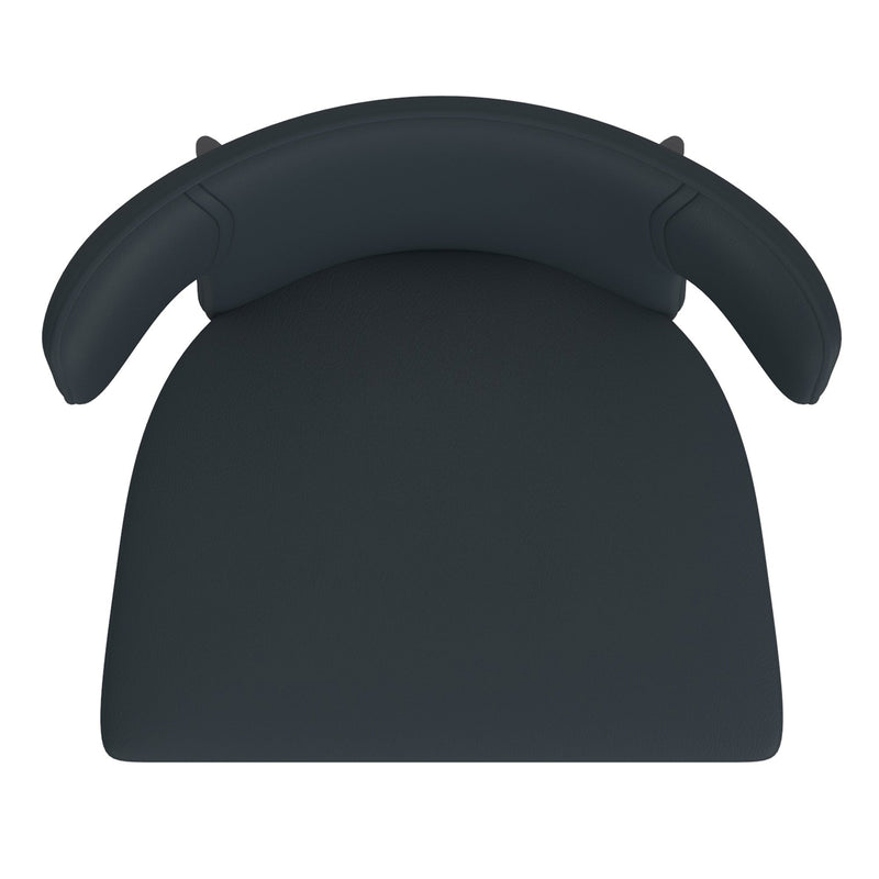 6. "Versatile Olis Dining Chair, Set of 2, in Black Faux Leather and Black - Ideal for various interior styles"