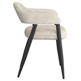 4. "Beige Fabric and Black Archer Dining Chair, Set of 2 - Sleek design and durable construction"