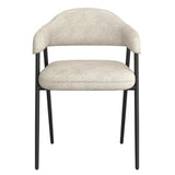 5. "Archer Dining Chair, Set of 2, Beige Fabric and Black - Create a sophisticated dining experience"