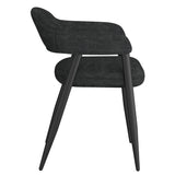 4. "Upgrade your dining area with the Archer Dining Chair, Set of 2, in Charcoal Fabric and Black"
