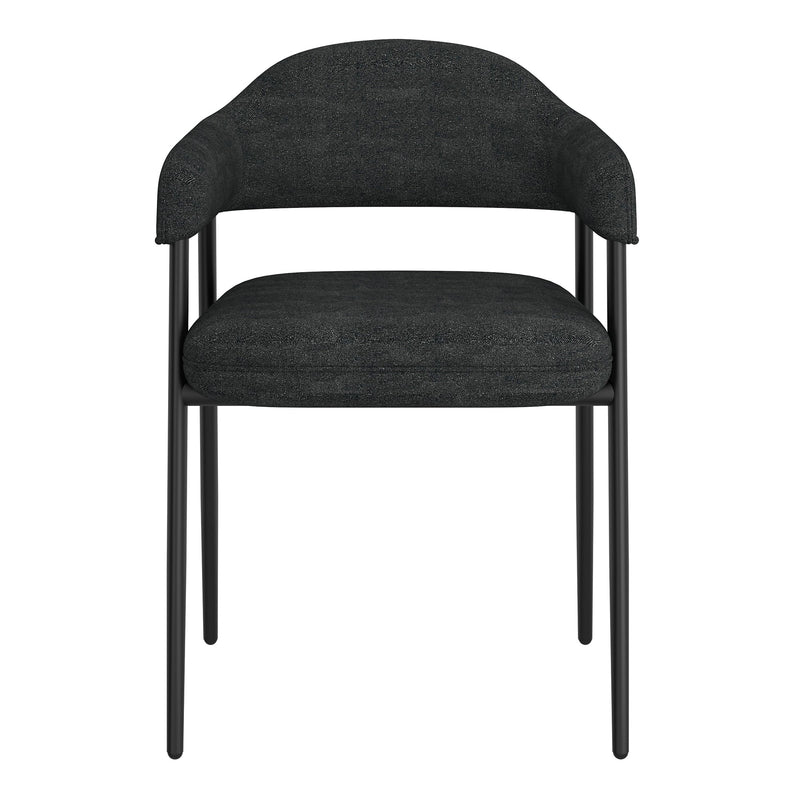 5. "Charcoal Fabric and Black Archer Dining Chair, Set of 2 - Sleek design meets comfort for your dining experience"