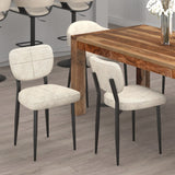 2. "Beige and Black Zeke Dining Chair, Set of 2 - Enhance your dining space with these modern chairs"
