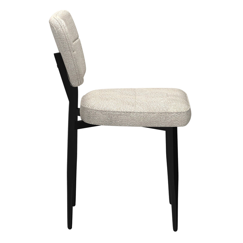 4. "Beige and Black Dining Chairs - Set of 2 Zeke Chairs for a contemporary dining experience"