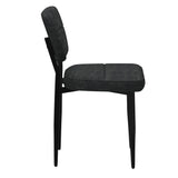4. "Contemporary Zeke Dining Chair, Set of 2, in Charcoal and Black - Add a touch of elegance"