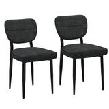 7. "Ergonomic Zeke Dining Chair, Set of 2, in Charcoal and Black - Supportive and comfortable"