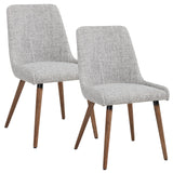 7. "Mia Dining Chair, Set of 2 in Dark Grey with Grey Leg - Ideal Seating Solution for Any Dining Room"