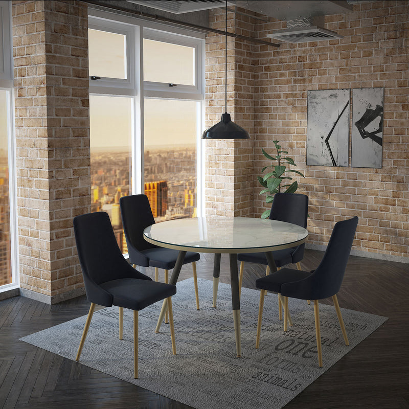 5. "Carmilla Dining Chair, Set of 2 - Comfortable and Luxurious Seating Option"