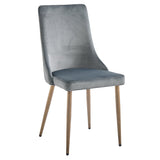 1. "Carmilla Dining Chair, Set of 2 in Grey and Aged Gold - Elegant and comfortable seating for your dining room"