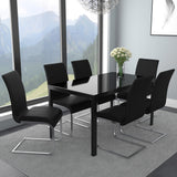 4. "Black and Chrome Dining Chairs - Enhance your dining area with the Maxim Set"