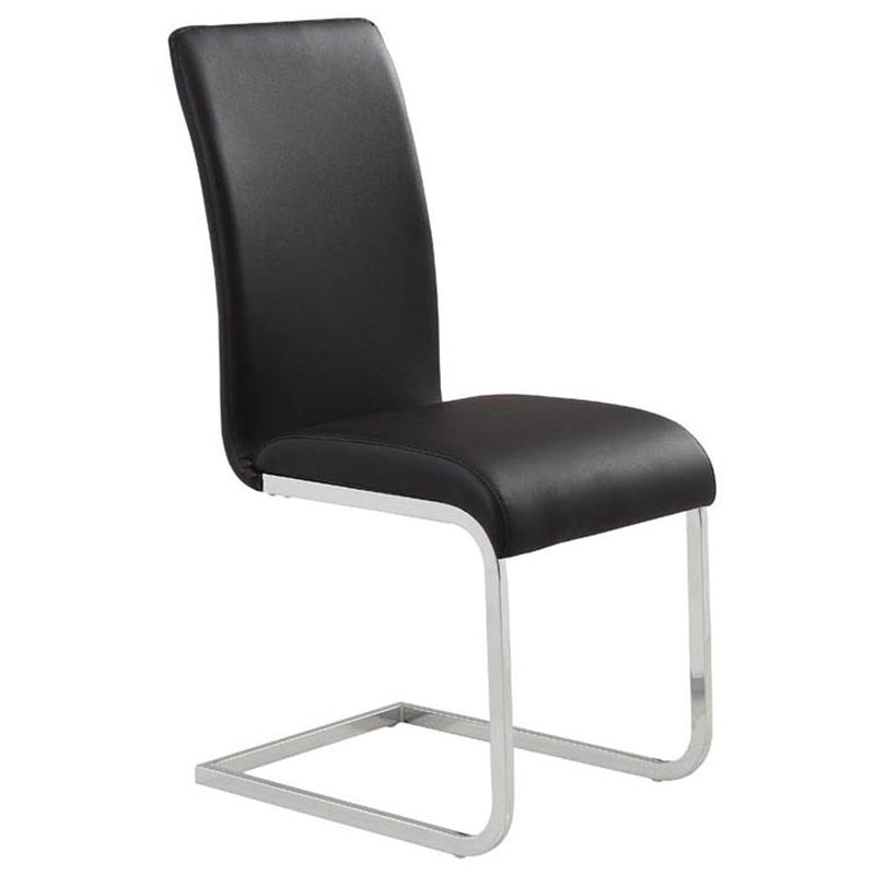 1. "Maxim Dining Chair, Set of 2 in Black and Chrome - Sleek and modern design"