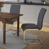 2. "Grey and Chrome Maxim Dining Chair, Set of 2 - Stylish and comfortable seating"