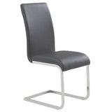 1. "Maxim Dining Chair, Set of 2 in Grey and Chrome - Sleek and modern design"