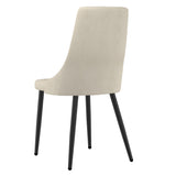 3. "Set of 2 Venice Dining Chairs in Beige and Black - Enhance your dining experience with these modern chairs"