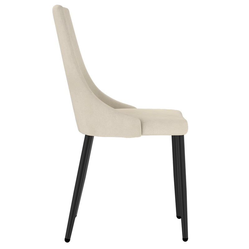 4. "Beige and Black Dining Chairs - Set of 2 Venice Chairs for a contemporary dining room"
