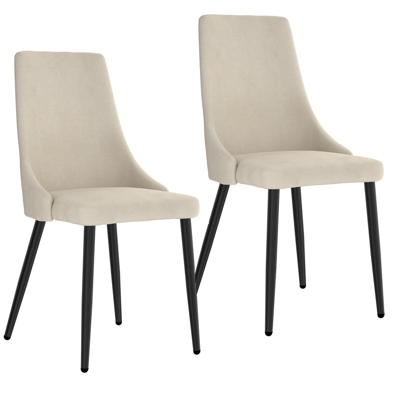 7. "Venice Dining Chair Set in Beige and Black - Comfortable seating solution for your home"