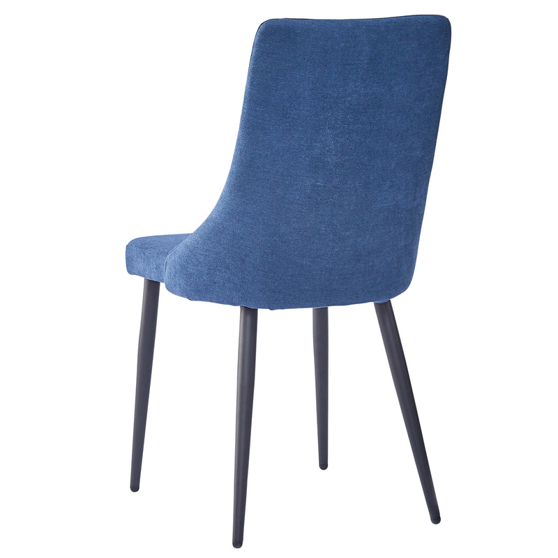 3. "Venice Dining Chair, Set of 2 - Sleek design with a pop of blue and black"