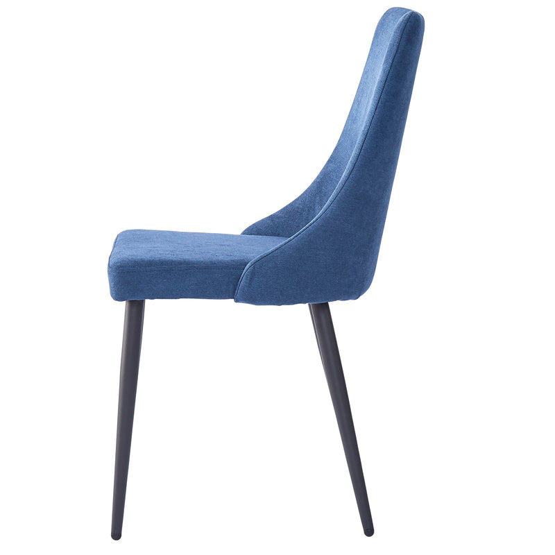 4. "Blue and Black Dining Chairs - Set of 2 Venice Chairs for a contemporary dining experience"