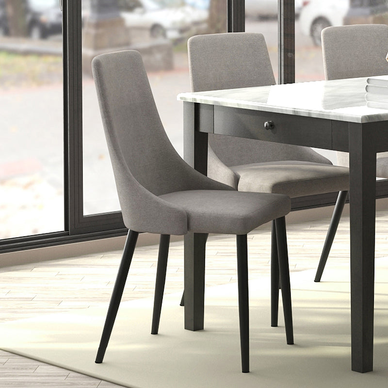 Grey and Black Venice Dining Chair, Set of 2 - Enhance your dining space with modern elegance"