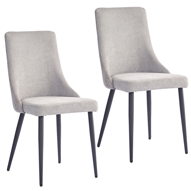 7. "Elevate your dining experience with the Venice Dining Chair, Set of 2 in Grey and Black"