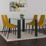 2. "Mustard and Black Venice Dining Chair, Set of 2 - Enhance your dining experience"