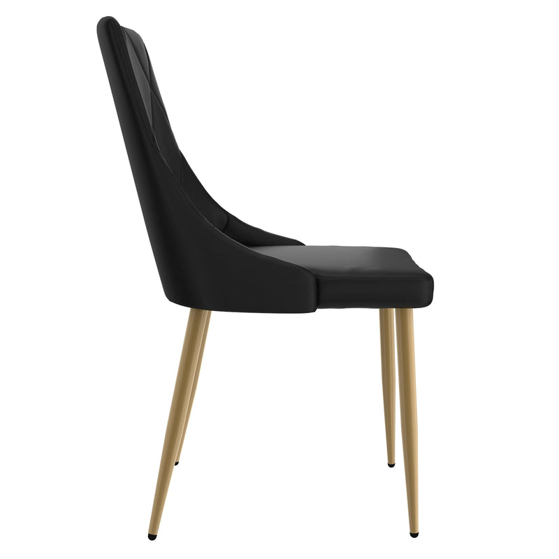 5. "Antoine Dining Chair Set - Enhance Your Dining Space with Black and Aged Gold"