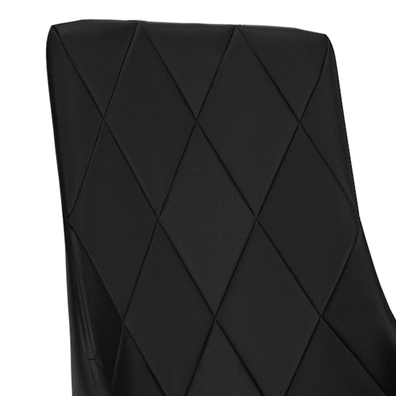 6. "Black and Aged Gold Dining Chairs - Contemporary and Comfortable"