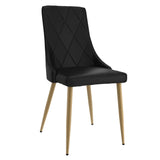 1. "Antoine Dining Chair, Set of 2 in Black and Aged Gold - Elegant and Stylish"