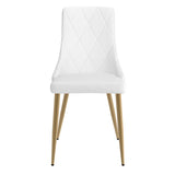 4. "White and Aged Gold Chairs for Dining Room - Enhance Your Dining Experience"