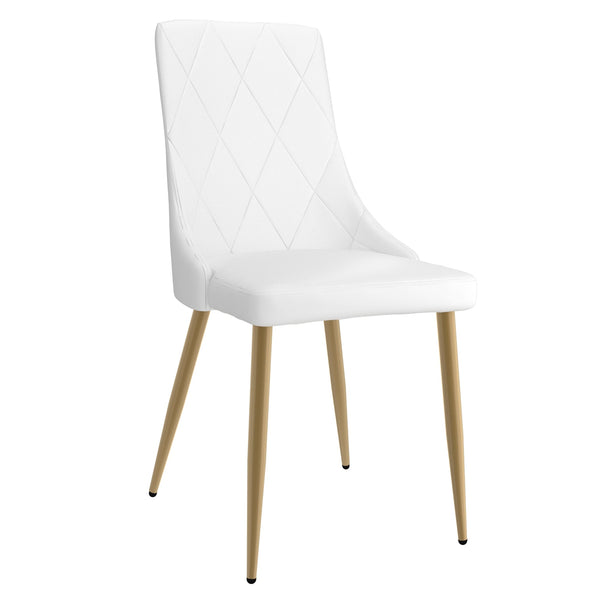 1. "Antoine Dining Chair, Set of 2 in White and Aged Gold - Elegant and Stylish Seating"