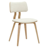 1. "Zuni Dining Chair in Beige Fabric and Natural - Elegant and comfortable seating option"